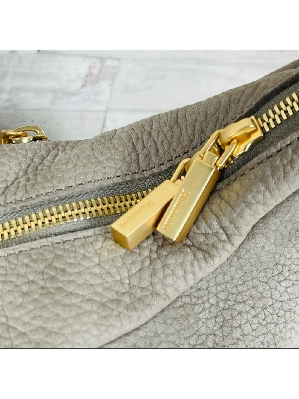 Hammett medium Becker handbag Pebbled Leather Hobo Bag with brushed gold